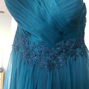 Winter Teal KF Bridal Bridesmaid dress.
